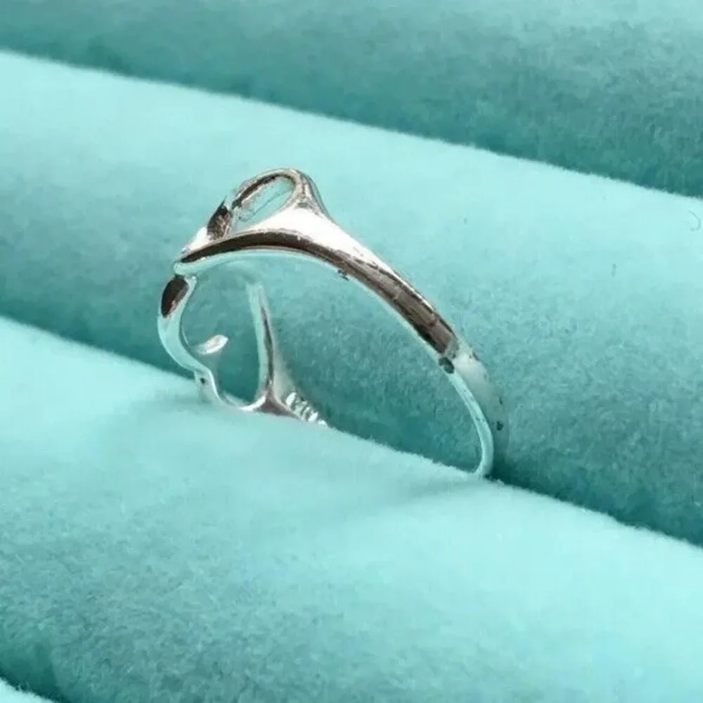 Sterling Silver Toe Ring Double Heart Pinky Child Size 3.75 Small Thailand 925